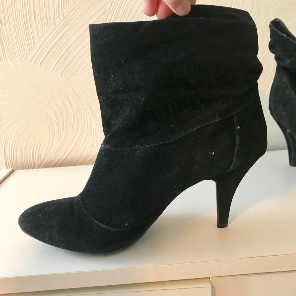 Velvet Ankle Heeled Booties